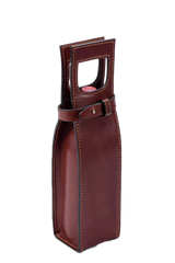 Leather wine tote (single)