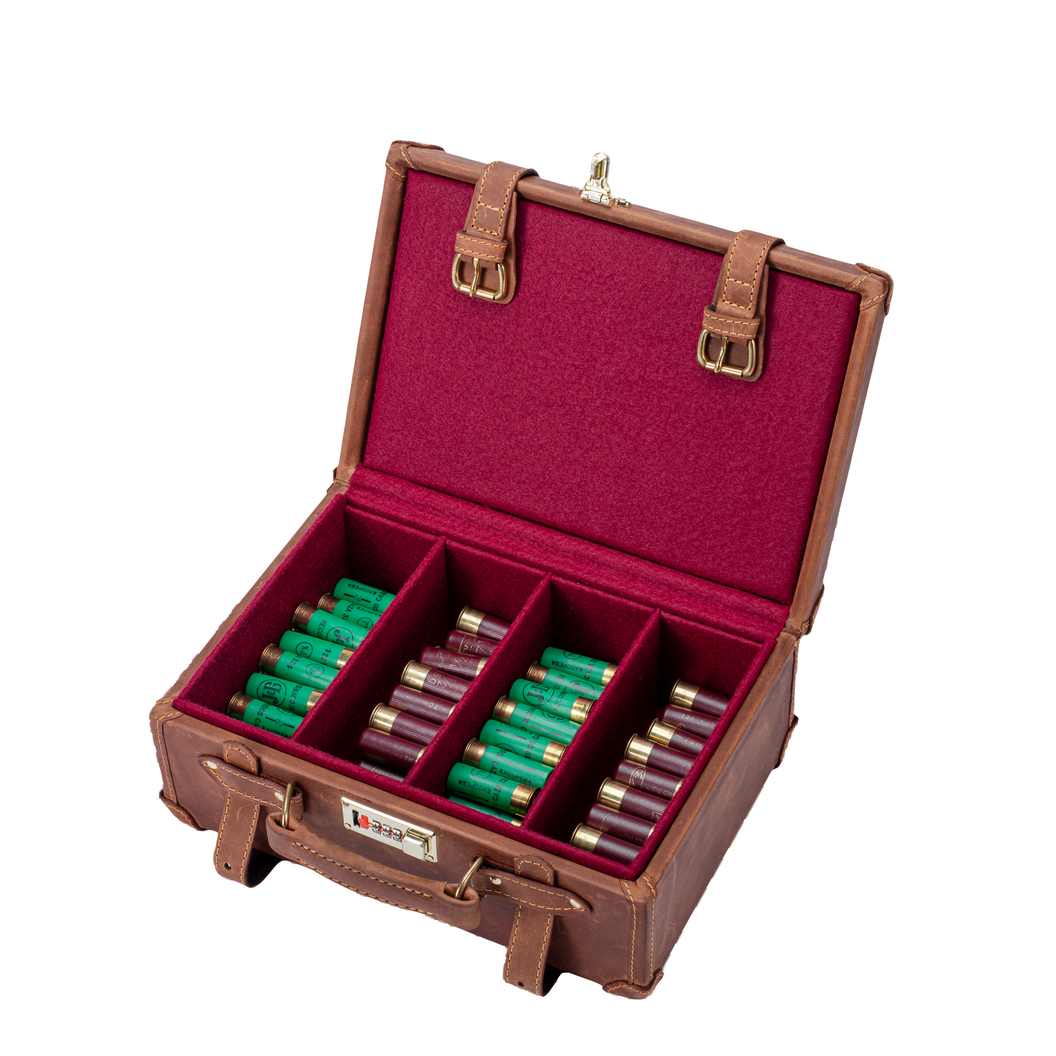 Leather Cartridge Case w/ Dividers