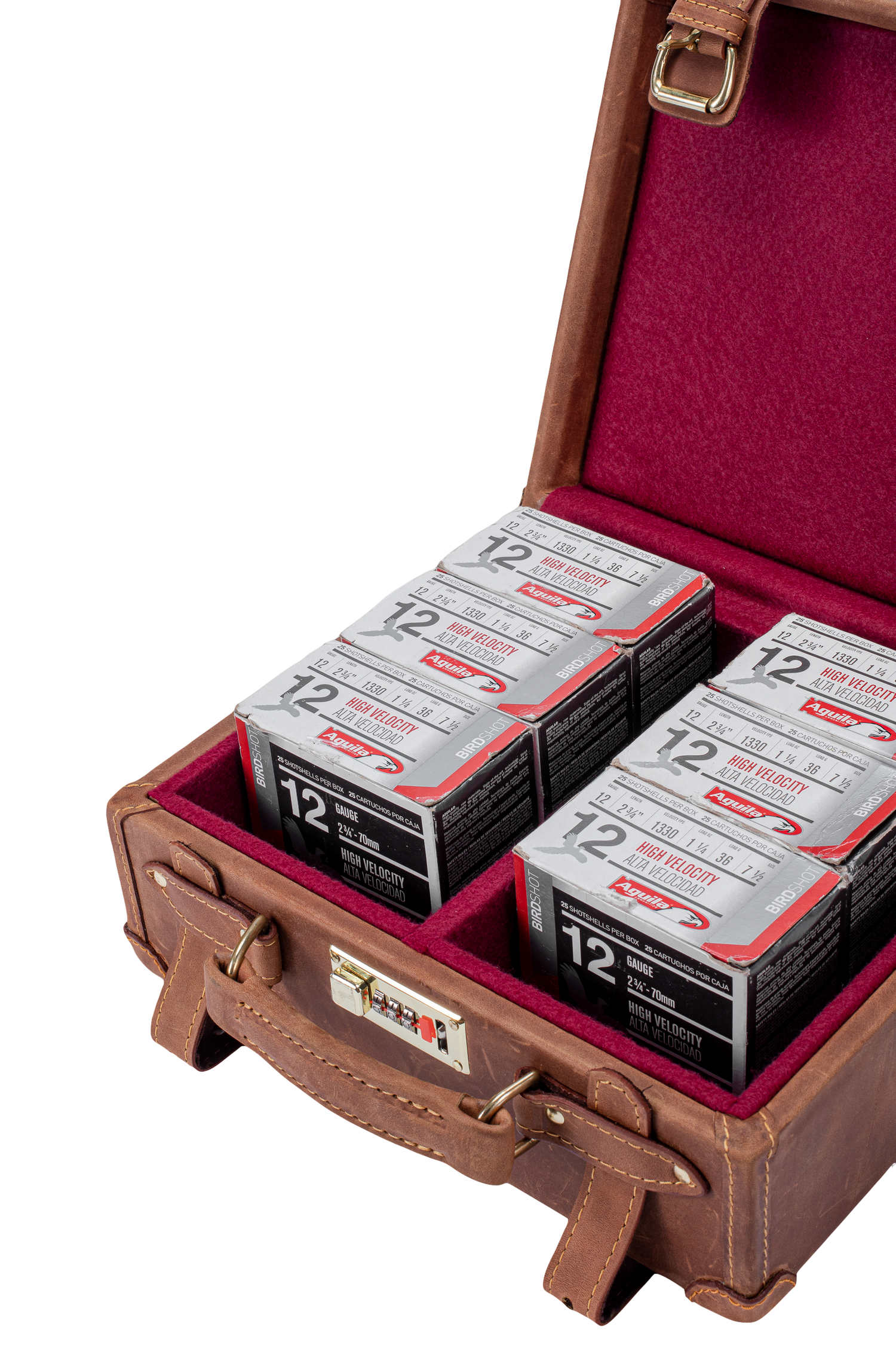 Leather Cartridge Case Deluxe, 150 Shells